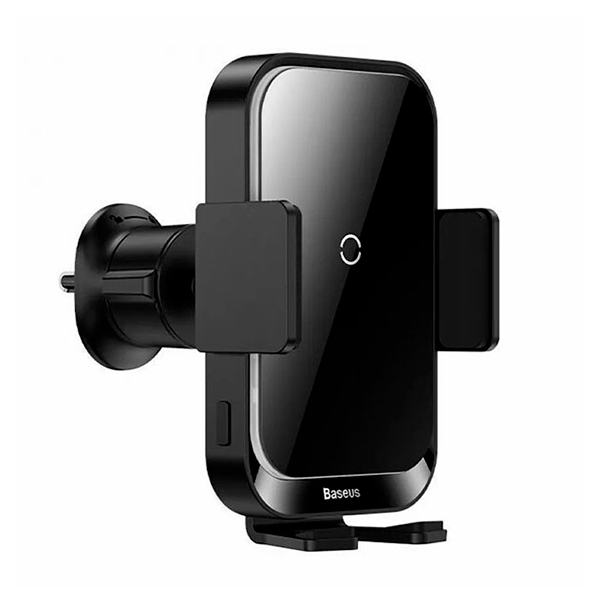 Автотримач для телефона з бездротовою зарядкою Baseus Halo Electric Wireless Charger 15W (SUDD000001) Black