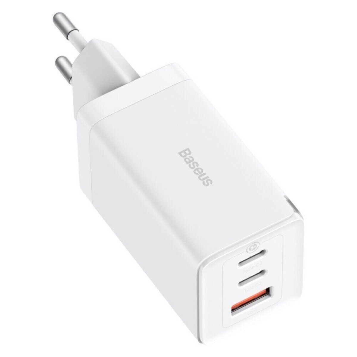 Мережевий зарядний пристрій Baseus GaN5 Pro Fast Charger 2C+U 65W EU White(Include:Baseus Xiaobai series fast charging Cable Type-C to Type-C 100W(