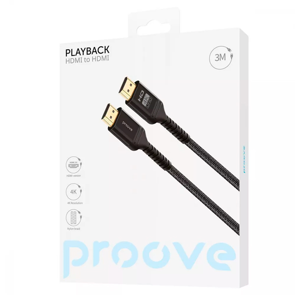 Кабель Proove PlayBack HDMI to HDMI 3м Black