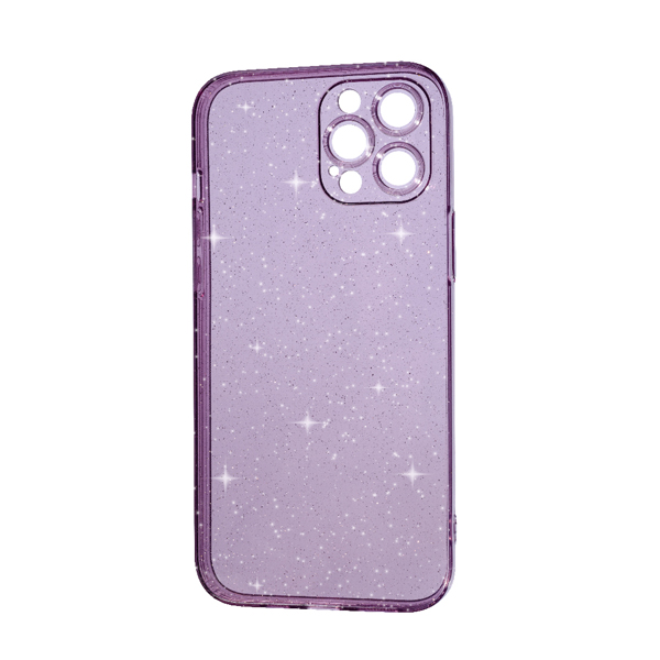 Чохол Silicon Shiny Case iPhone 12 Pro Max Glitter Clear/Lilac Pride