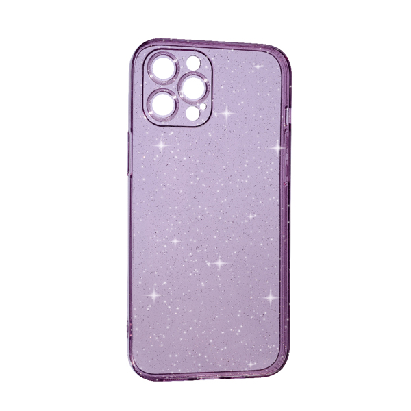 Чохол Silicon Shiny Case iPhone 12 Pro Max Glitter Clear/Lilac Pride