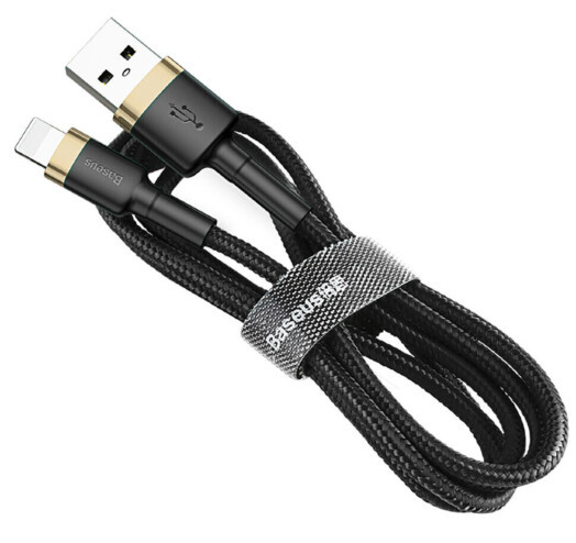 Кабель Baseus Cafule Cable USB Lightning 1.5A 2m Black/Gold (CALKLF-CV1)