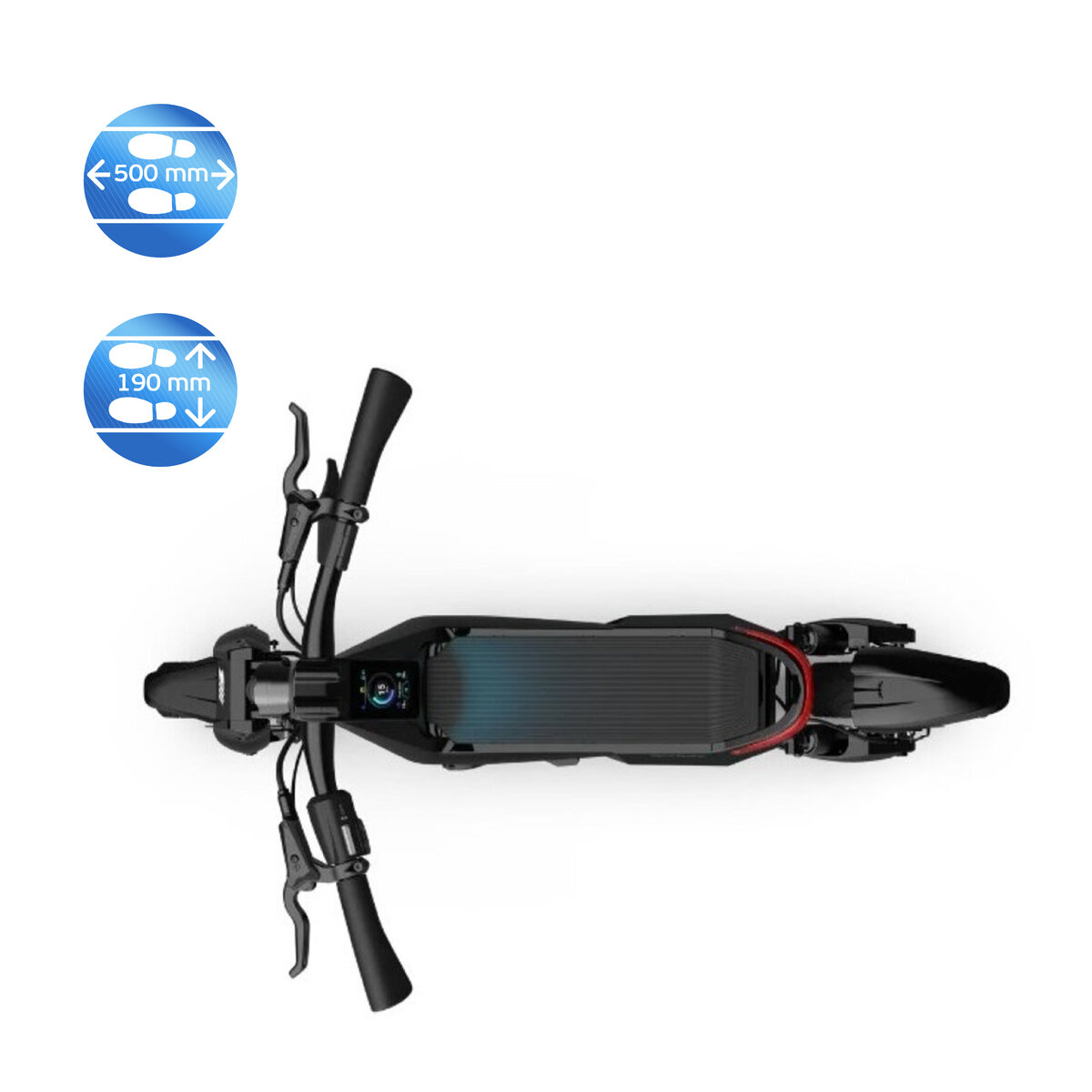Електросамокат OKAI ES800 Panther Off-Road Black 12", 1500(3000)W, Dual Motor, 19.2Ah, 50km, 60kmh, 35%, NFC, App, 43kg