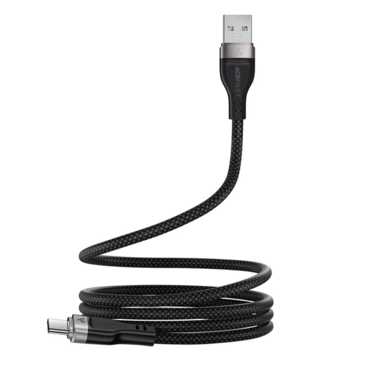 Кабель ACEFAST C11-04 USB to Type-C 3A, 1.2m, nylon + PVC, zinc connectors, Black