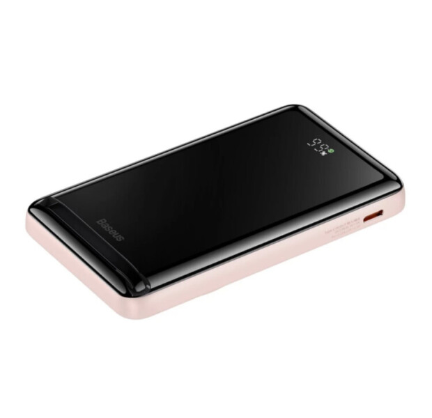 Зовнішній акумулятор Baseus Magnetic Bracket Wireless 10000mAh 20W Pink (PPCX000204)