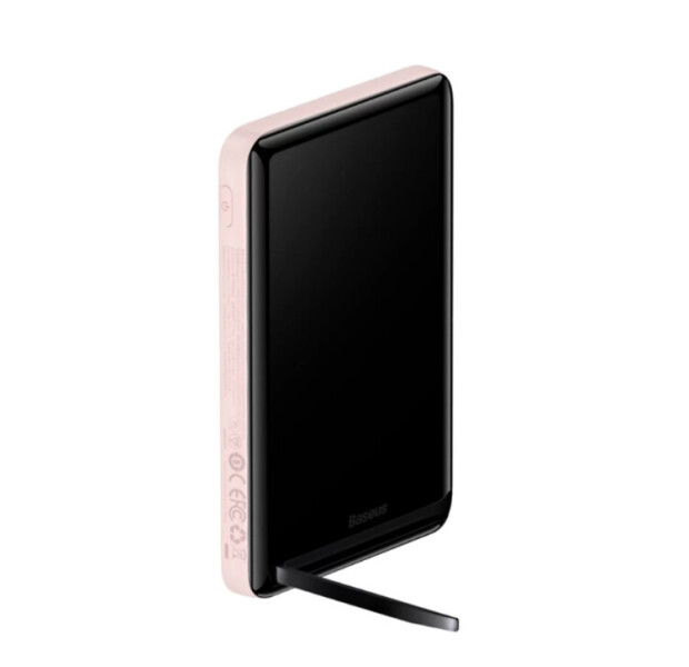 Зовнішній акумулятор Baseus Magnetic Bracket Wireless 10000mAh 20W Pink (PPCX000204)