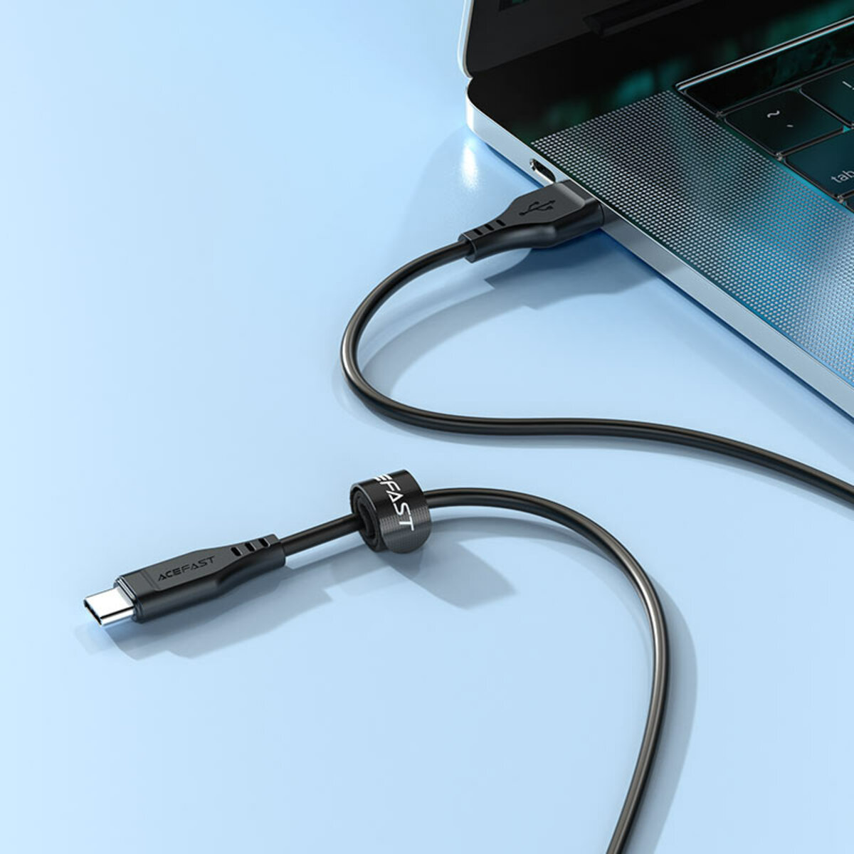 Кабель ACEFAST C3-04 USB to Type-C 3A, 1.2m, TPE, TPE connectors, Black