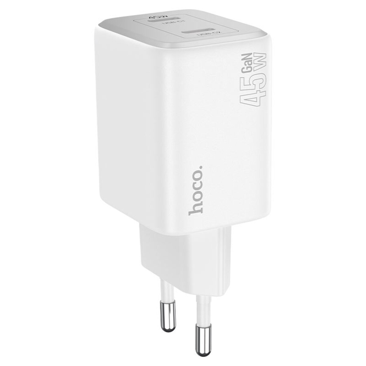 Мережевий зарядний пристрій HOCO N42 Elogiado dual-port PD45W(2C) charger set(C to iP) White