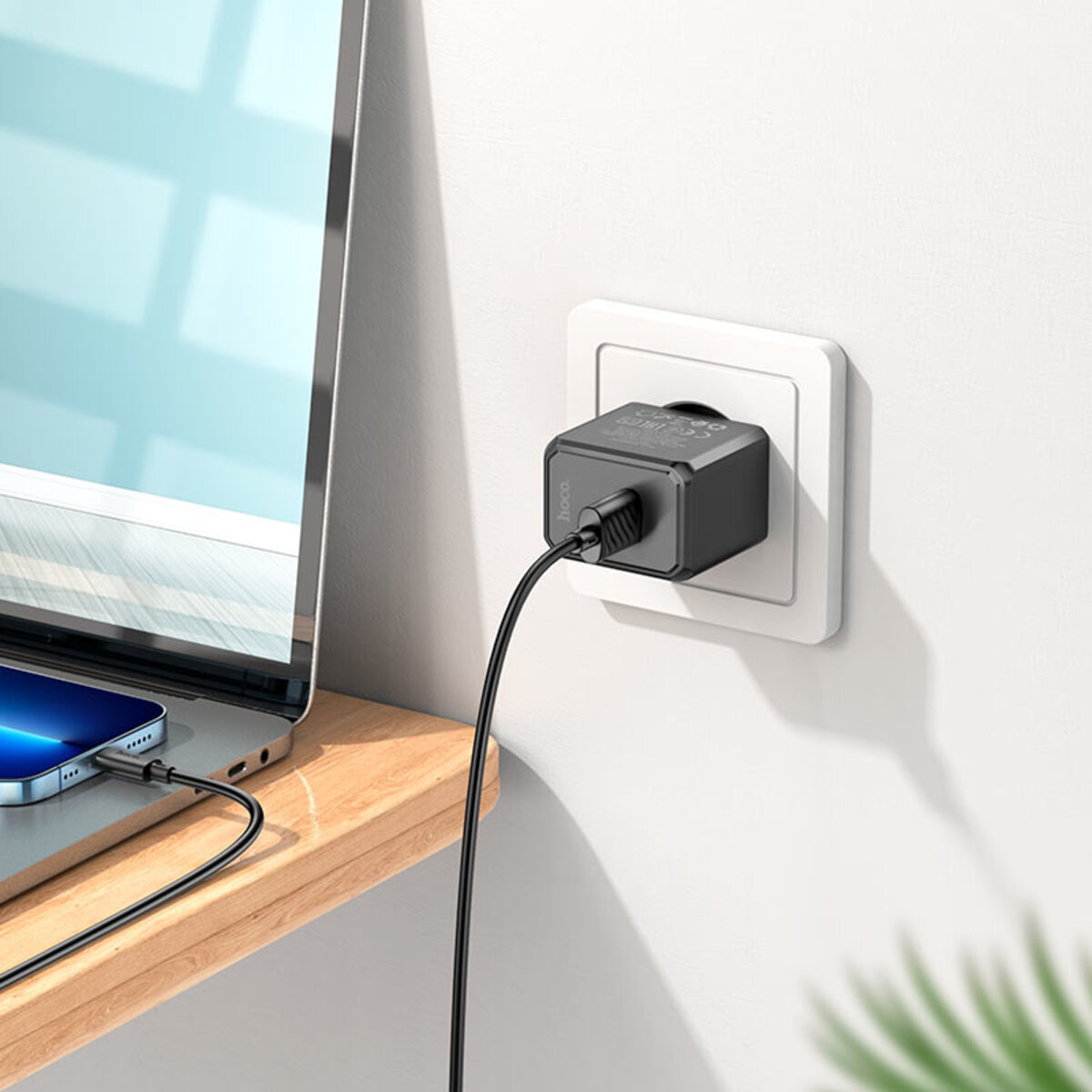 Мережевий зарядний пристрій HOCO CS11A Ocean single port charger set(Micro) 10.5W Black