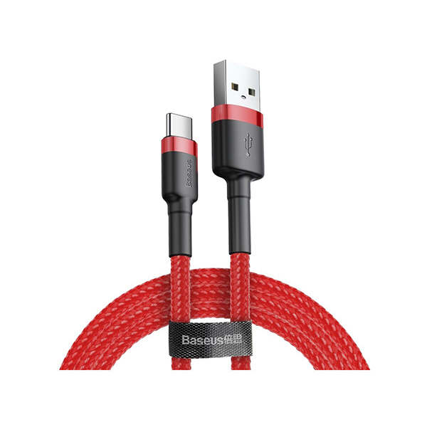 Кабель Baseus Cafule Cable USB Type-C 3A 0.5m Red/Red (CATKLF-A09)