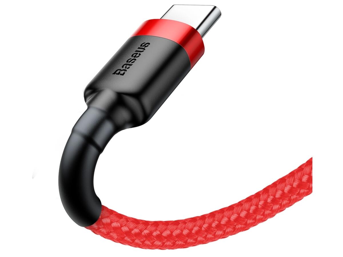 Кабель Baseus Cafule Cable USB Type-C 3A 0.5m Red/Red (CATKLF-A09)