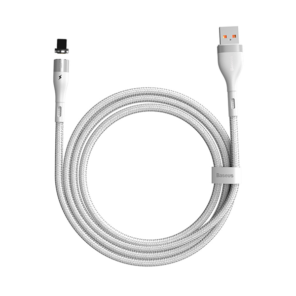 Кабель Baseus Zinc Magnetic Cable USB Lightning 2.4A 1m White