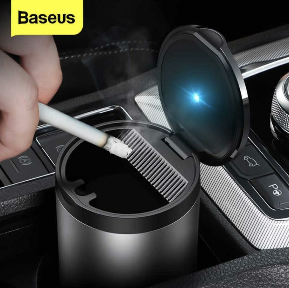 Попільничка Baseus Premium Car Ashtray Black