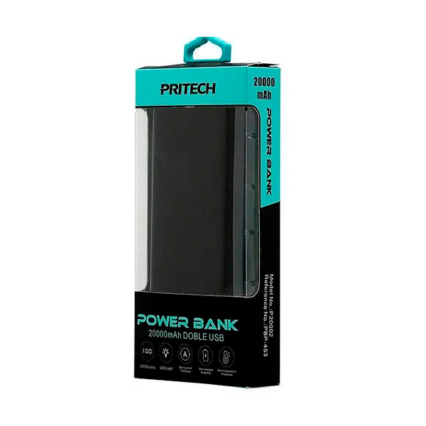 Зовнішній акумулятор Pritech (20000mAh) Black