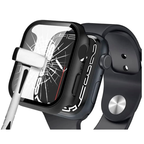 Защитное стекло iLera All-in-one for Apple Watch Series 7 41 mm Black (ILAWAIO02) (тех.пак)
