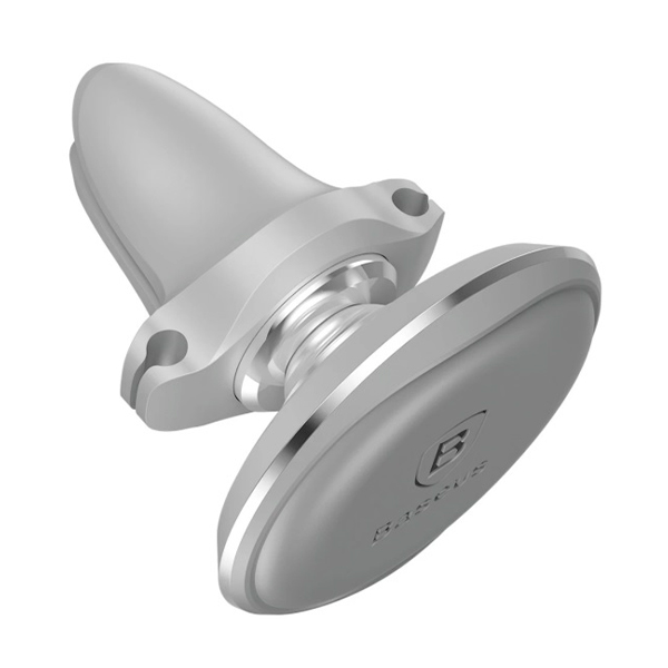 Автотримач для телефона магнітний Baseus Car Holder Magnetic Air Vent Mount Holder with cable clip Silver (SUGX-A0S)