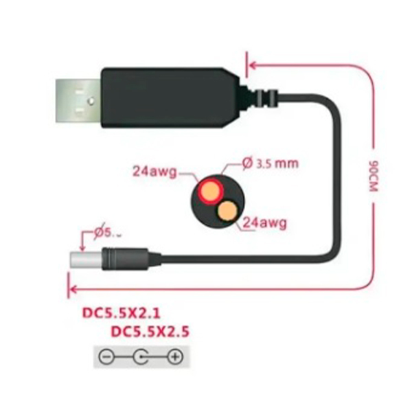 Кабель живлення з трігером на 9v для роутера TL-WR840N/850/841