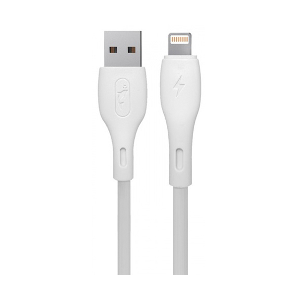 Кабель SkyDolphin S22L Soft Silicone USB to Lightning 1m White (USB-000599)