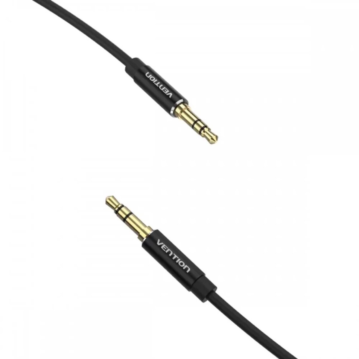 Аудіокабель Vention 3.5mm Male to Male Audio Cable 2M Black Aluminum Alloy Type (BAXBH)