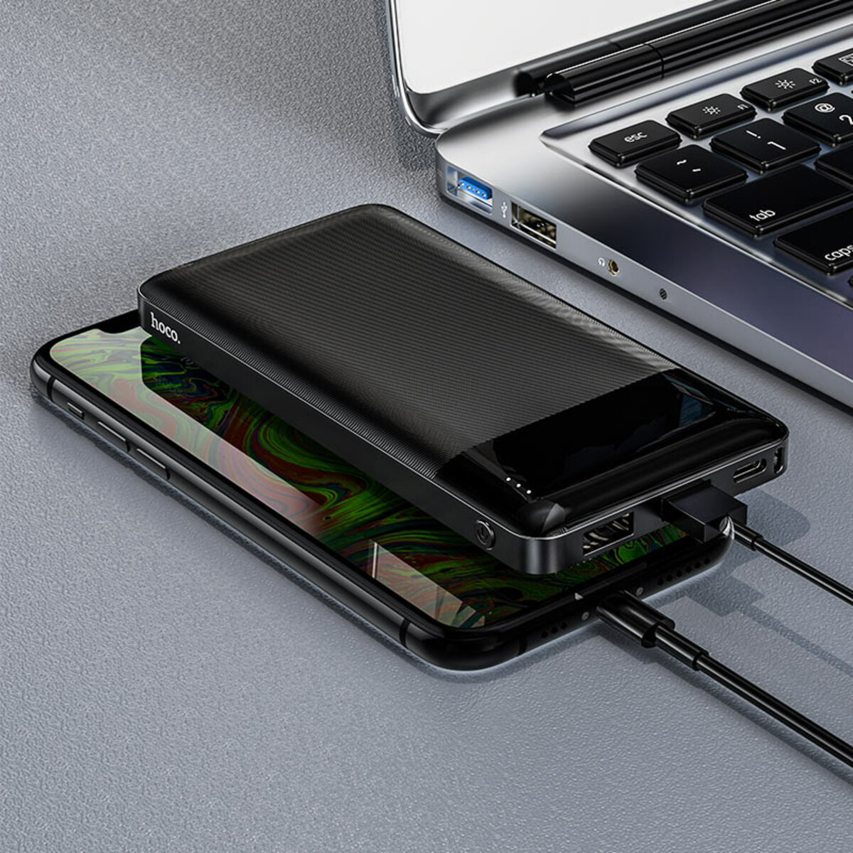 Зовнішній акумулятор HOCO J72 Easy travel power bank(10000mAh) Black