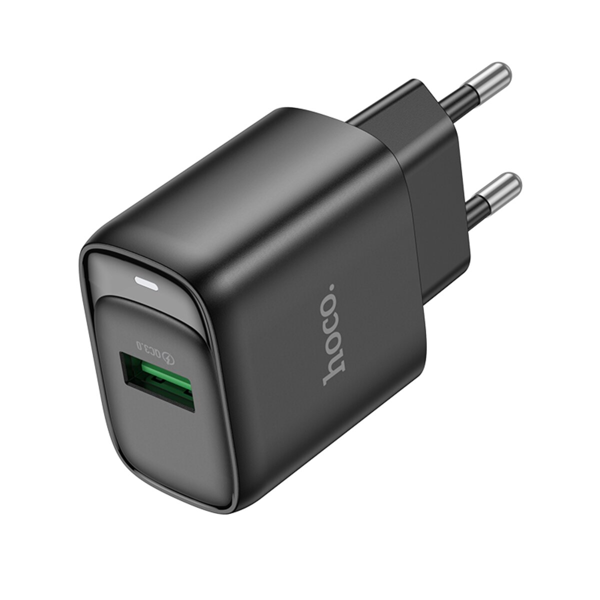 Мережевий зарядний пристрій HOCO C140A Smart single port QC3.0 charger(EU) Black