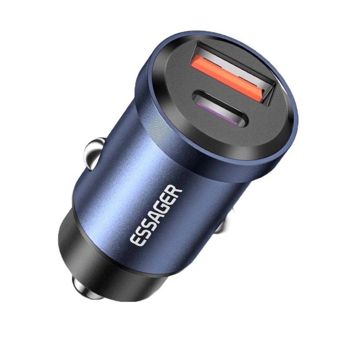 Автомобільний зарядний пристрій Essager Gyroscope Mini 45W Car Charger USB-A + Type-C  blue (ECCAC45-TL03-Z)