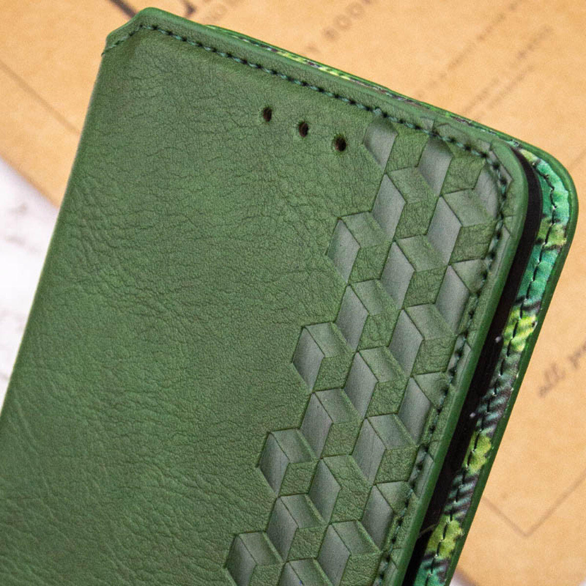 Чохол-книжка для смартфона Rubic Leather for Xiaomi Redmi 13C 4G/POCO С65 Green