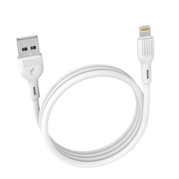 Кабель SkyDolphin S05L TPE Frost Line USB to Lightning 1m White