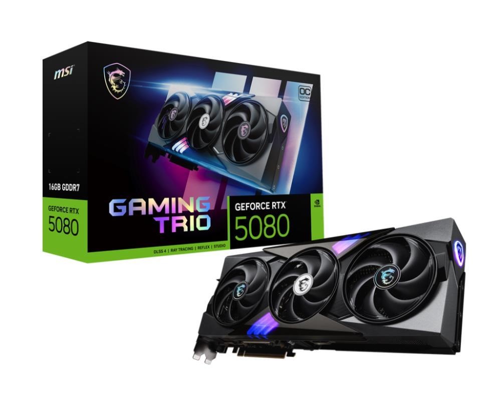 Відеокарта PCIE16 RTX5080 16GB GDDR7 RTX5080 16G GAM TRIO OC MSI
