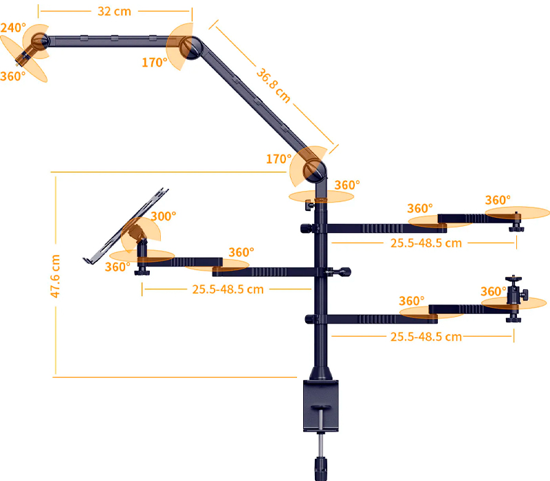 Штатив-держатеть Ulanzi Vijim Multi-arm desk mount stand (UV-2805 LS21)