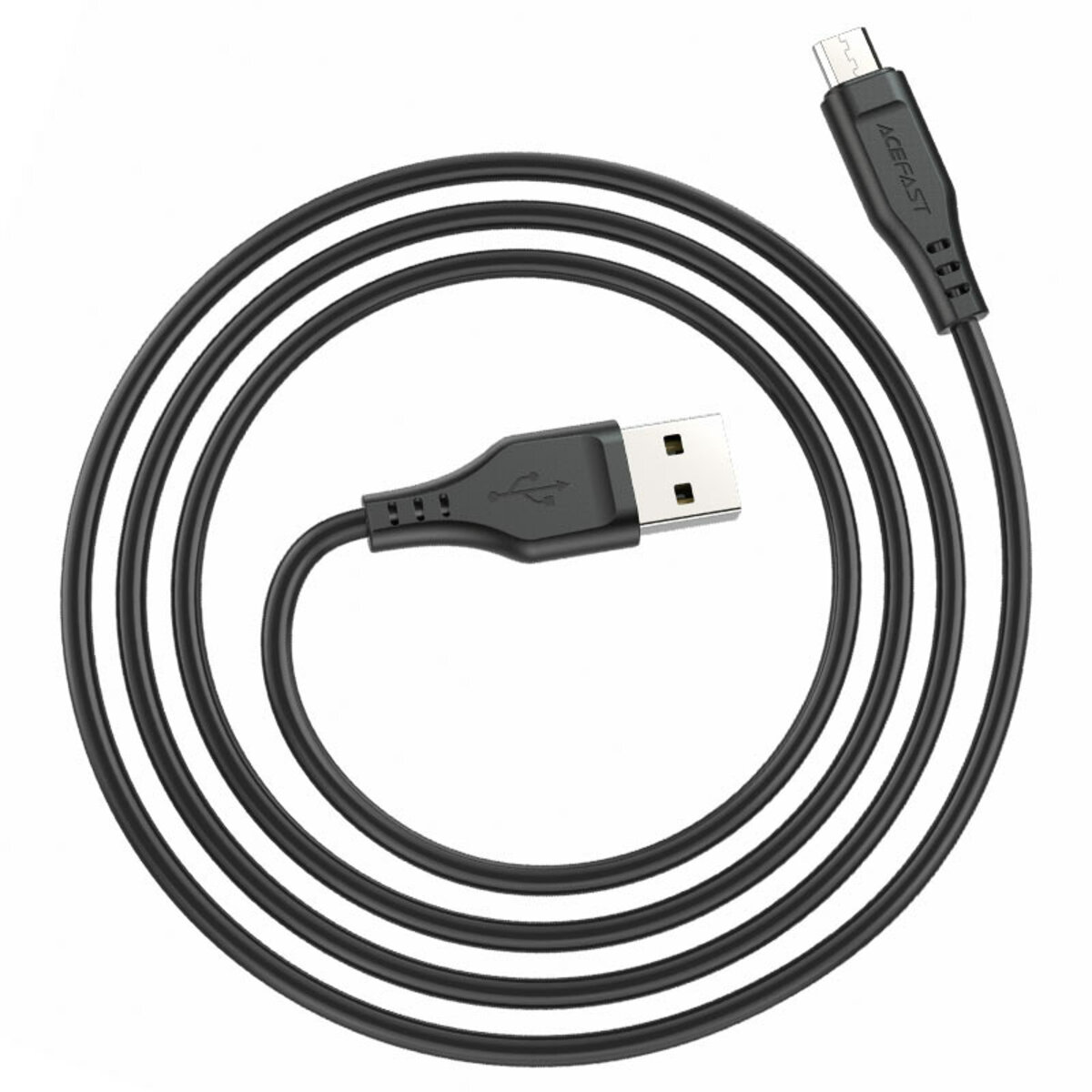 Кабель ACEFAST C3-09 USB to Micro 2,4A, 1.2m, TPE, TPE connectors, Black