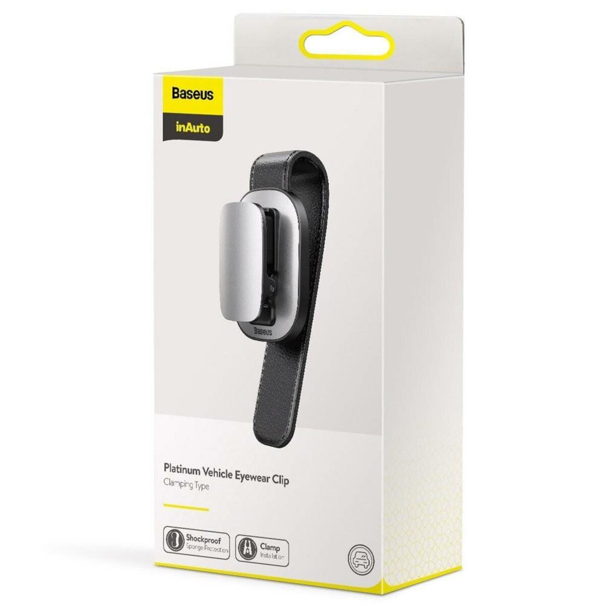Автомобільний тримач для окулярів Baseus Platinum Vehicle eyewear clip（clamping type）Silver