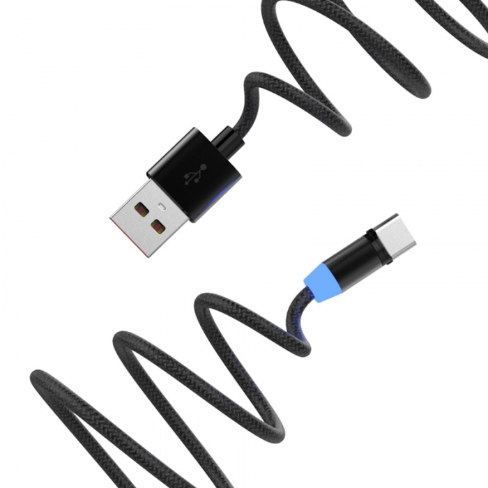 Кабель магнітний SkyDolphin S59T USB to Type-C 2.4A 1m Black (USB-000441)