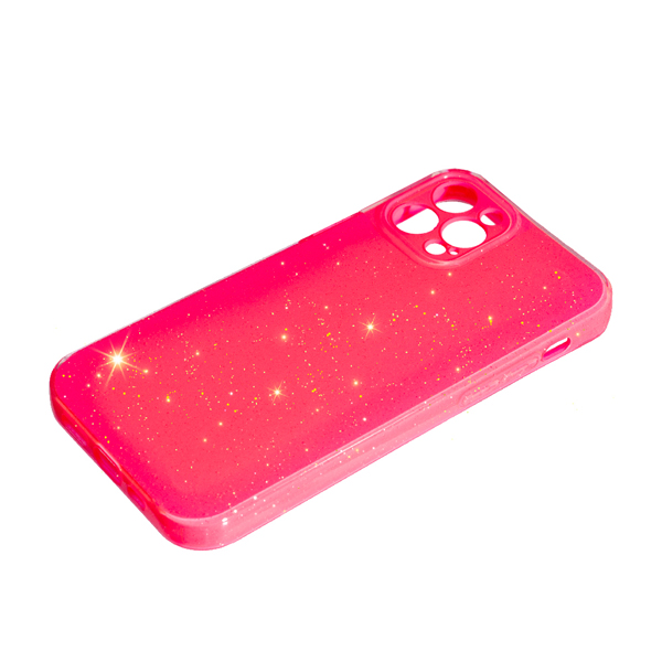 Чехол Silicon Shiny Case iPhone 12 Pro Glitter Ultra Pink