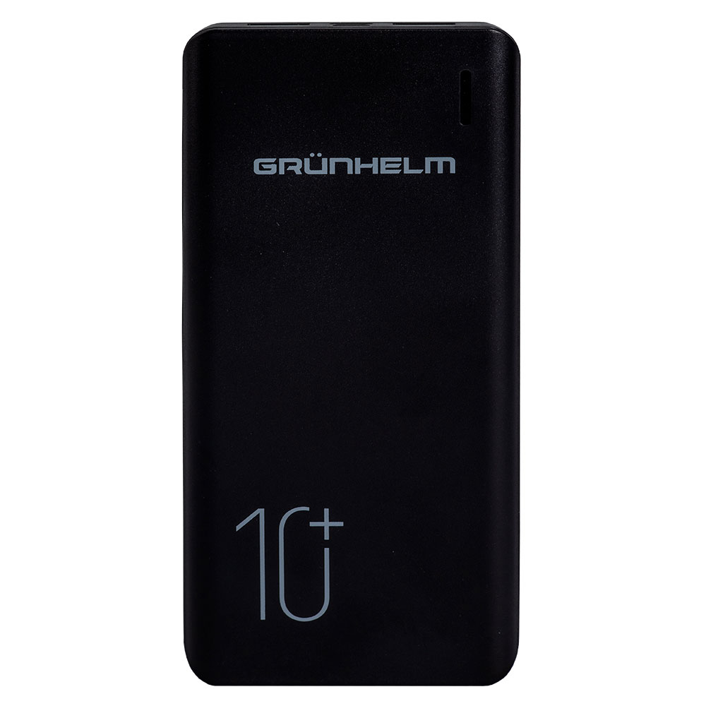 Power Bank, Портативна батарея 10.000 mAh, чорний - GP-02AB (GRUNHELM)