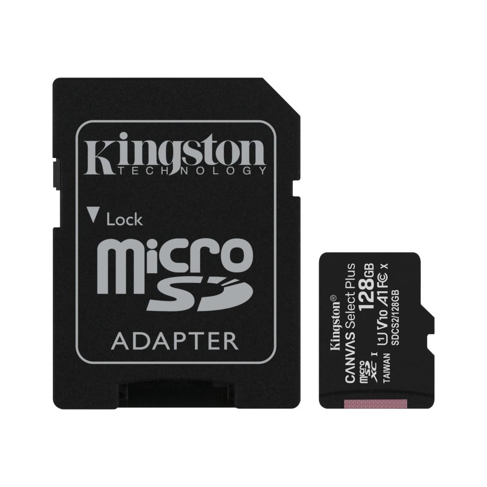 Карта пам'яті microSDXC (UHS-1) Kingston Canvas Select Plus 128Gb class 10 А1 (R-100MB/s)