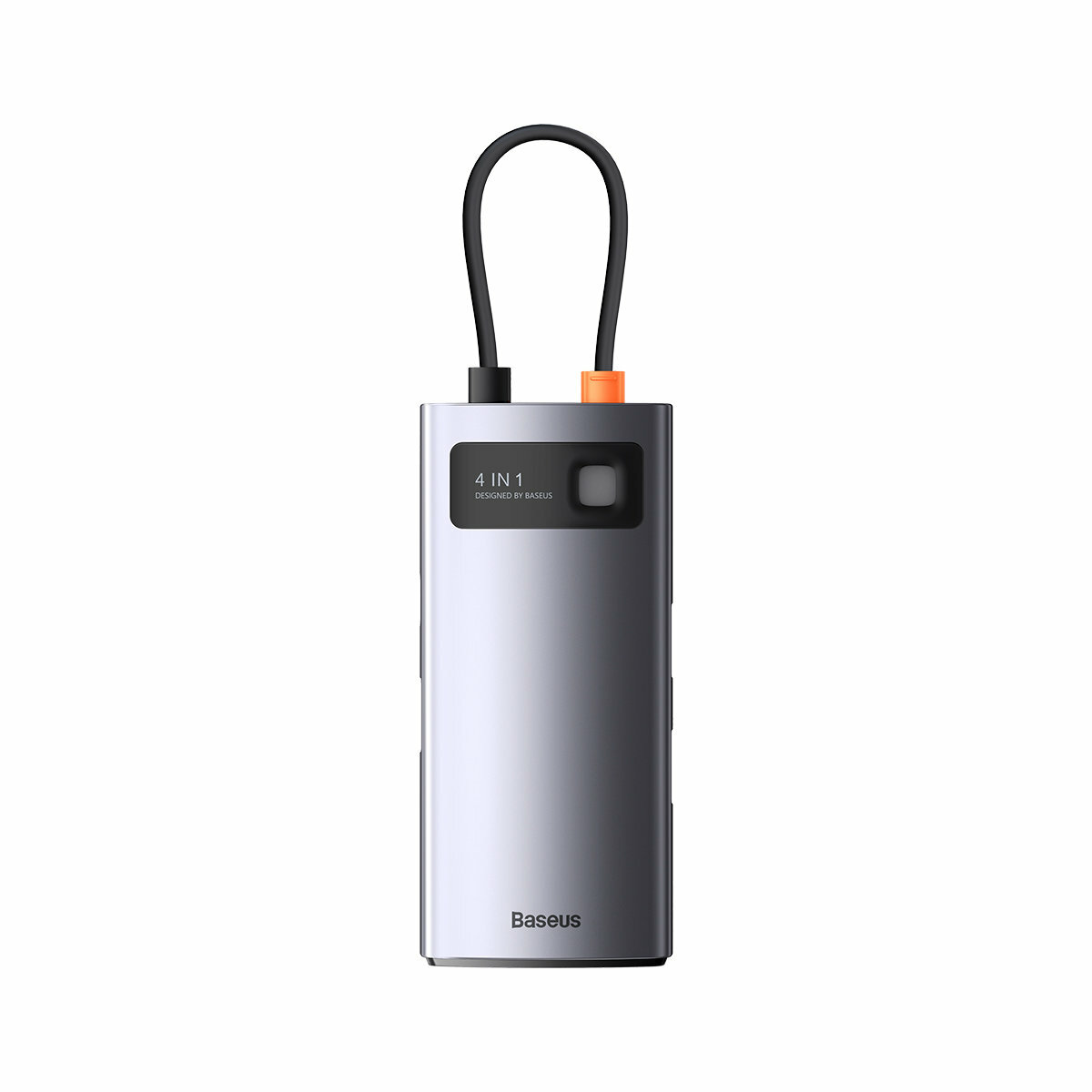 USB-хаб Baseus Metal Gleam Series 4-in-1 Multifunctional Type-C HUB Docking Station Gray （Type-C to USB3.0*3+RJ45*1）
