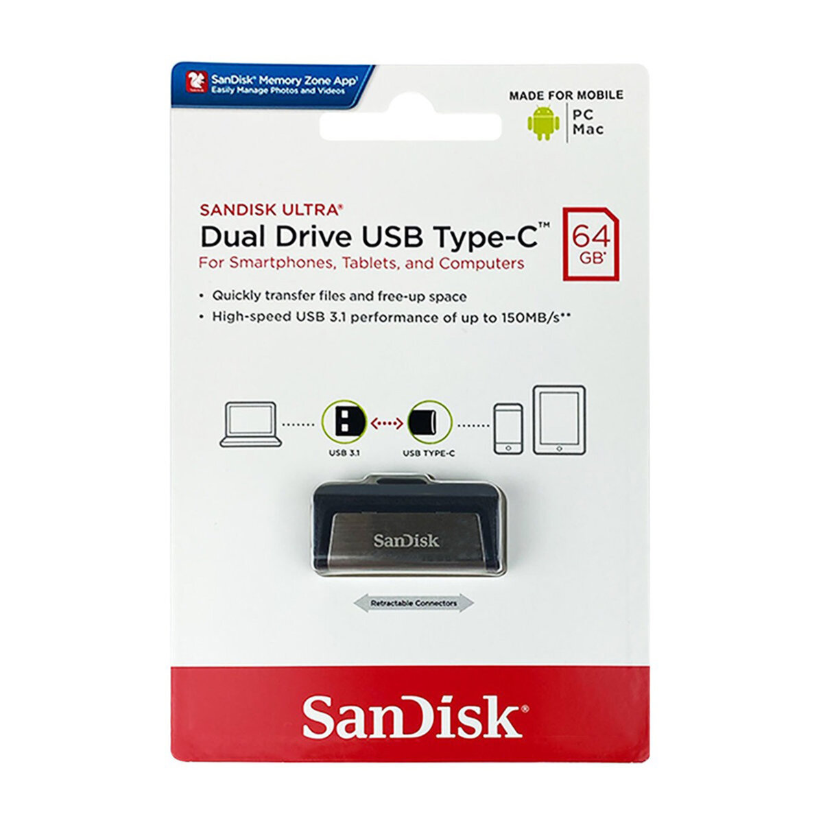 Флеш-пам'ять (накопичувач USB) USB-C 64GB SDDDC2-064G-G46 SANDISK