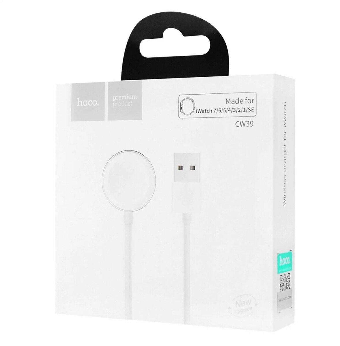 Бездротовий зарядний пристрій для смарт-годинника Hoco CW39 Wireless charger for iWatch White