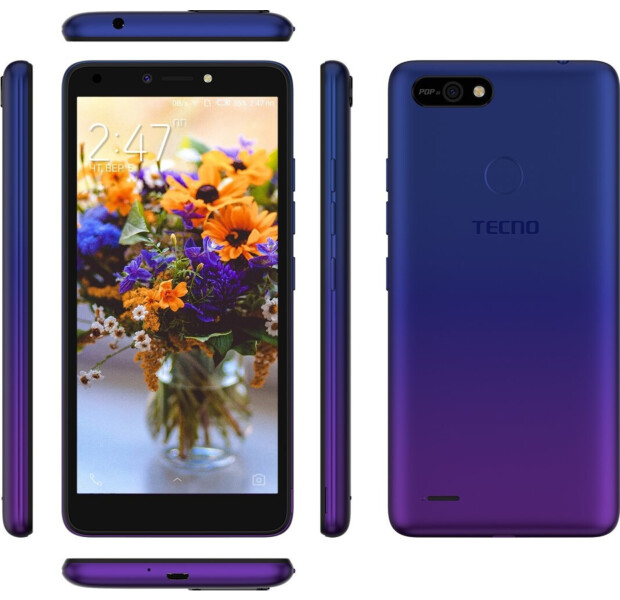 Смартфон TECNO POP 2F B1G 1/16GB Dawn Blue (4895180766015)