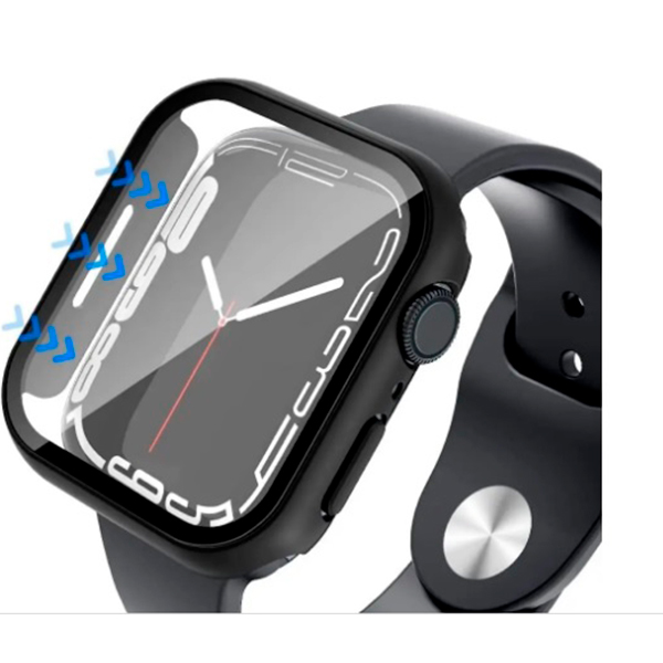 Защитное стекло iLera All-in-one for Apple Watch Series 7 41 mm Black (ILAWAIO02) (тех.пак)