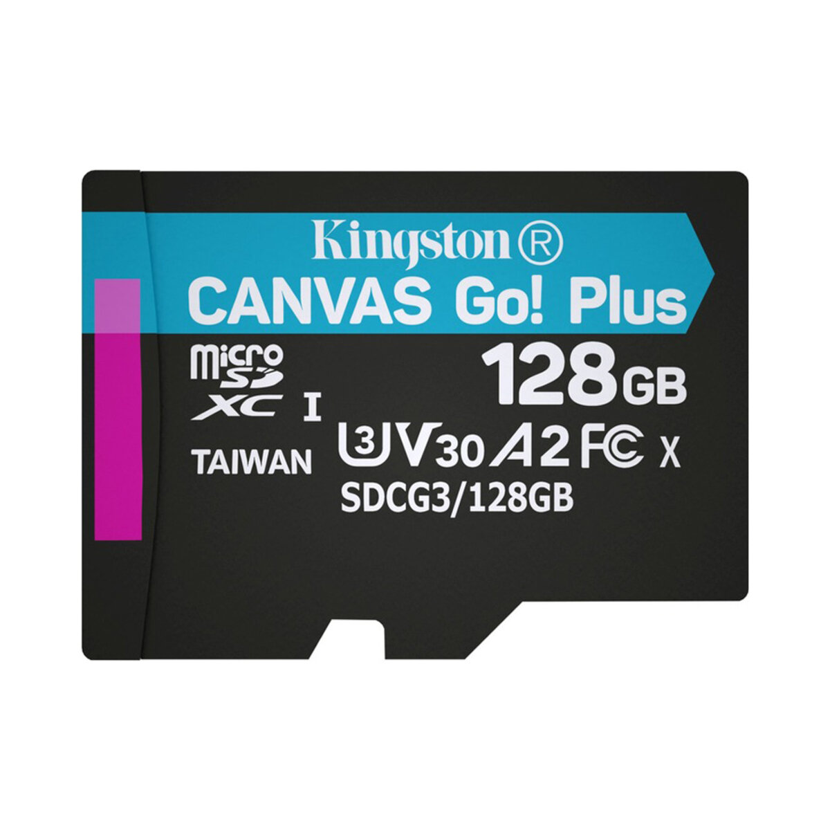 Карта пам'яті microSDXC (UHS-1 U3) Kingston Canvas Go Plus 128Gb class 10 A2 V30 (R170MB/s, W90MB/s) (adapter SD)