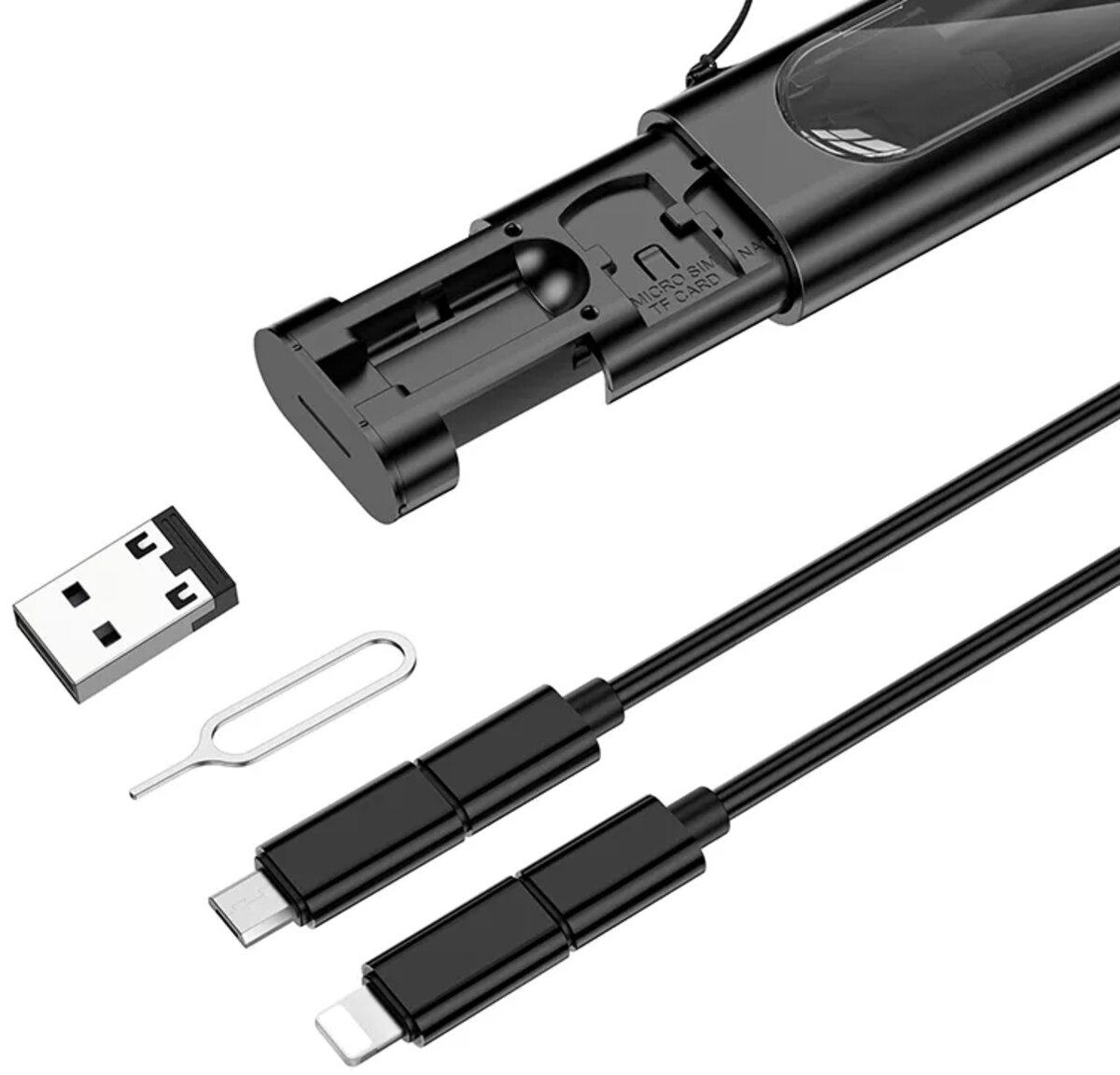 Кабель BOROFONE BU36 Show storage charging data cable set Black