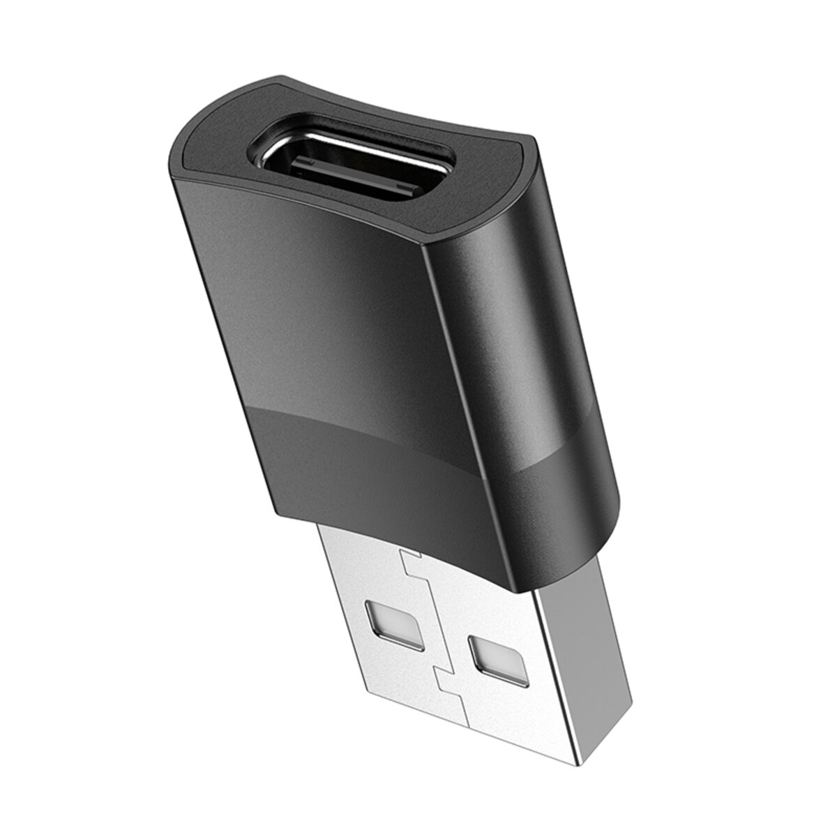 Адаптер HOCO UA17 USB Male to Type-C female USB2.0 adapter Black