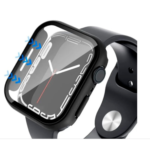 Защитное стекло iLera All-in-one for Apple Watch Series 7 45 mm Black (ILAWAIO03) (тех.пак)