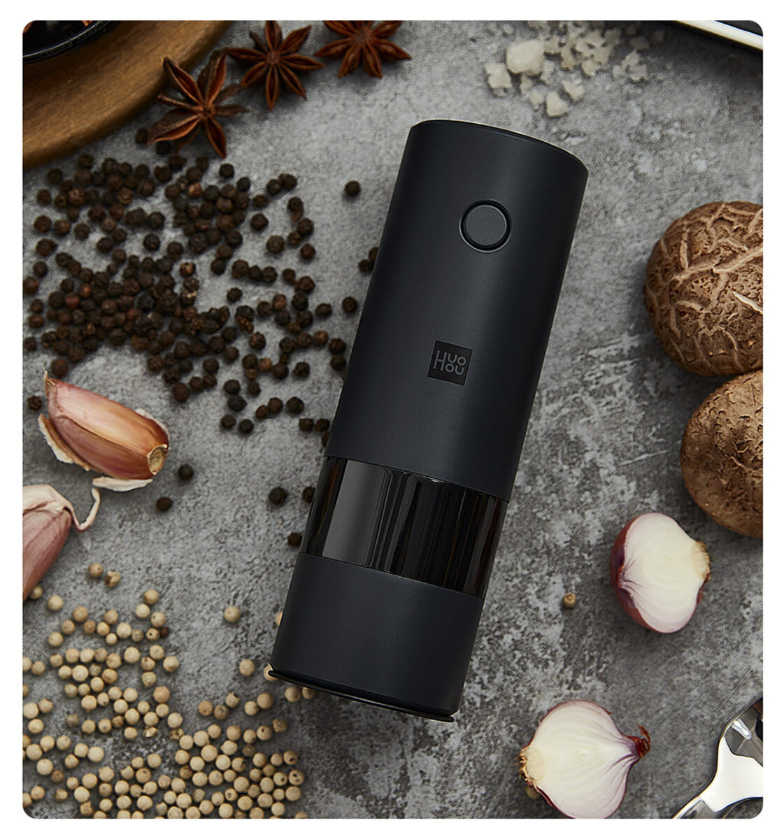 Подрібнювач спецій електричний Xiaomi HuoHou Electric Grinder Black