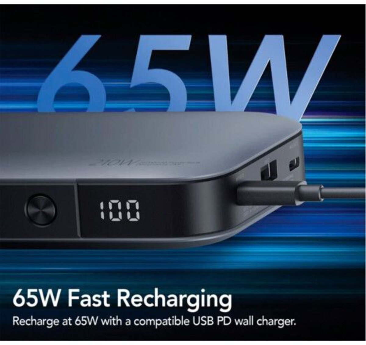 Зовнішній портативний акумулятор ZMI Model 25000mAh Silver 210W