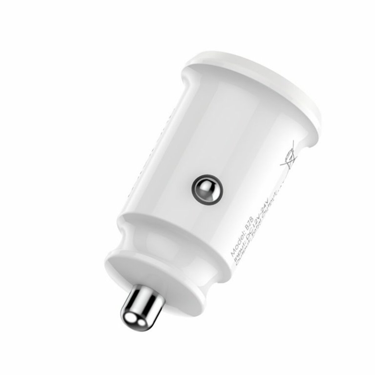 Автомобільний зарядний пристрій BOROFONE BZ8 MaxRide Dual Port Car Charger White