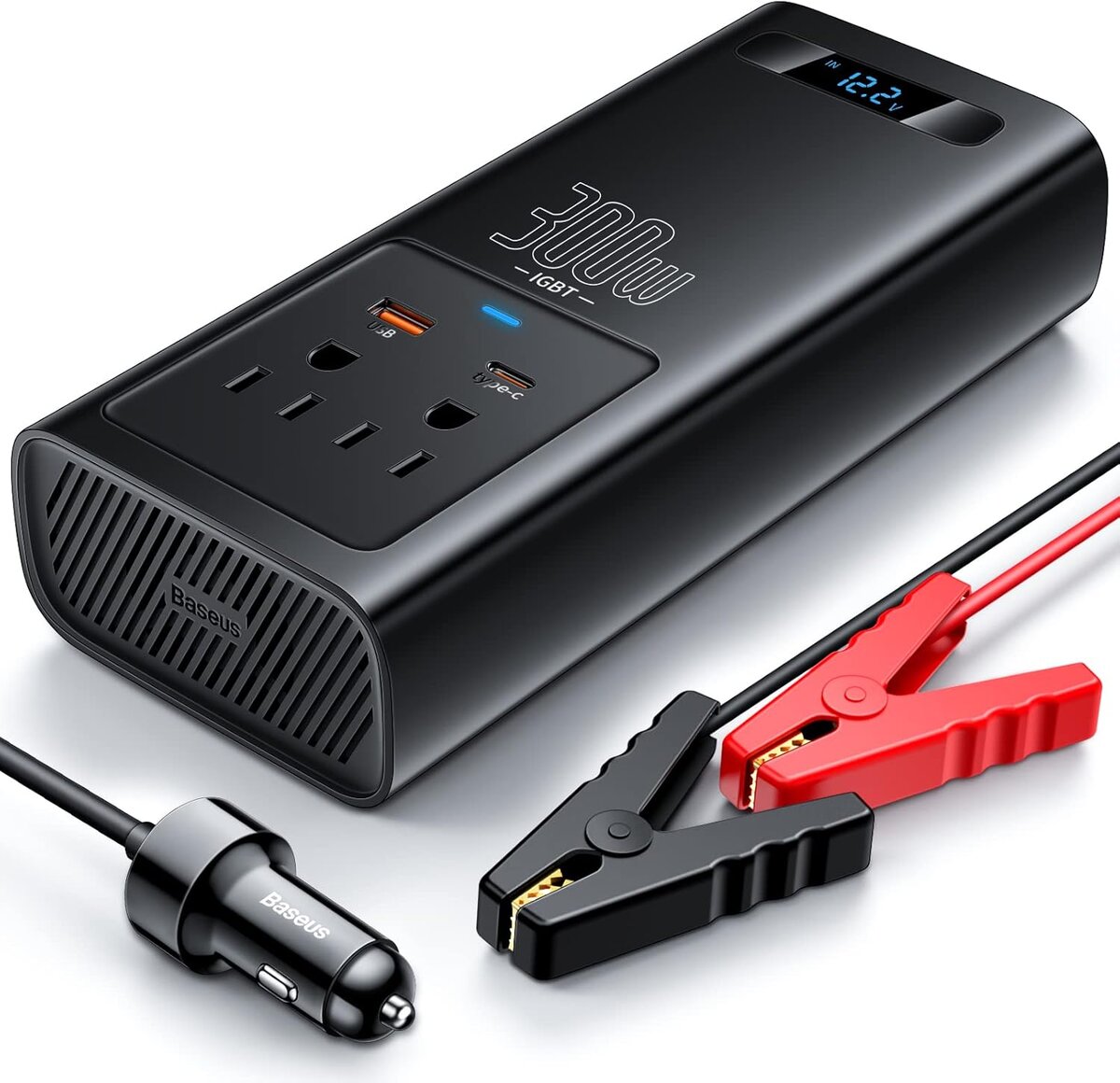 Автомобільний інвертор Baseus IGBT Power Inverter 300W (110V US/JP ) Black