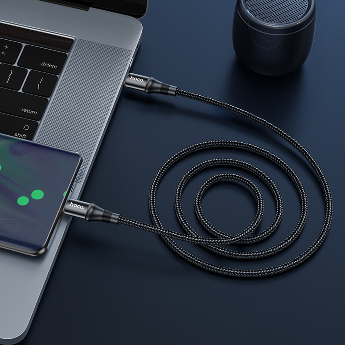 Кабель HOCO X50 Type-C to Type-C Exquisito 100W charging data cable(L=1M) Black